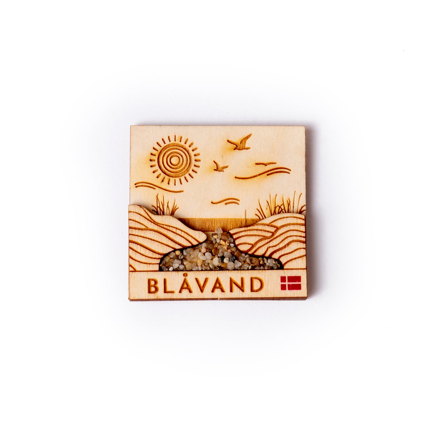 Stranden med sten Blåvand Magnet