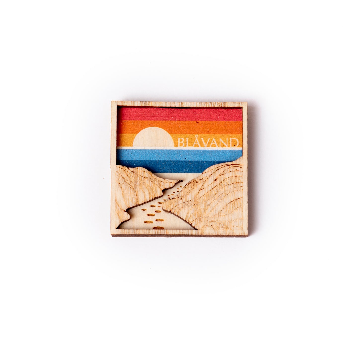 Stranden solnedgang Blåvand Magnet