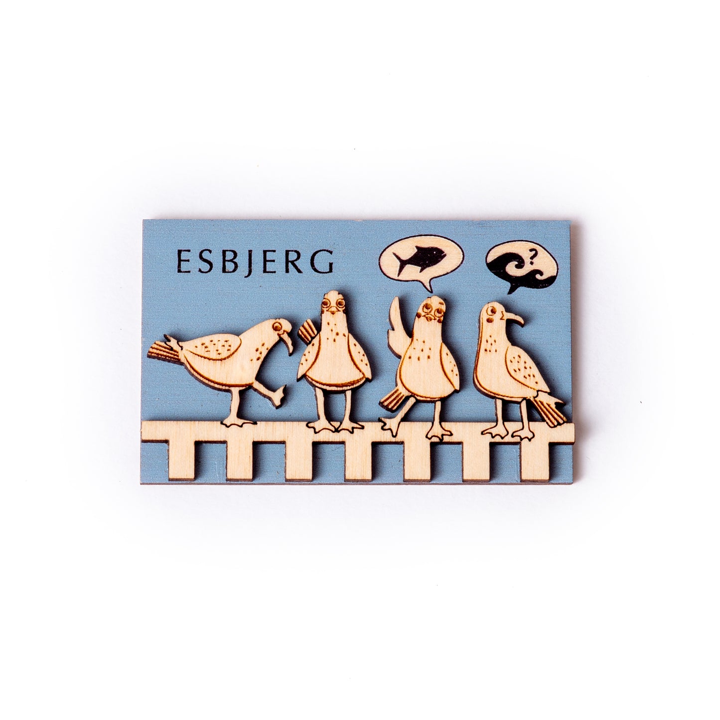 Måger Blå Esbjerg Magnet