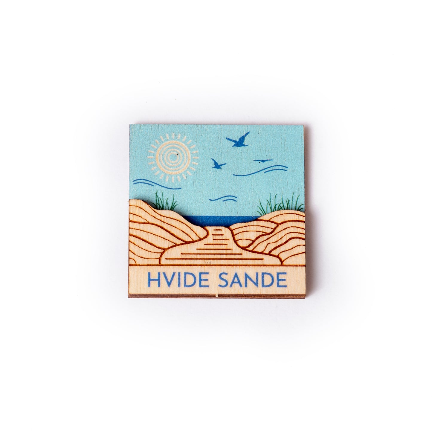 Stranden Blå Hvide Sande Magnet