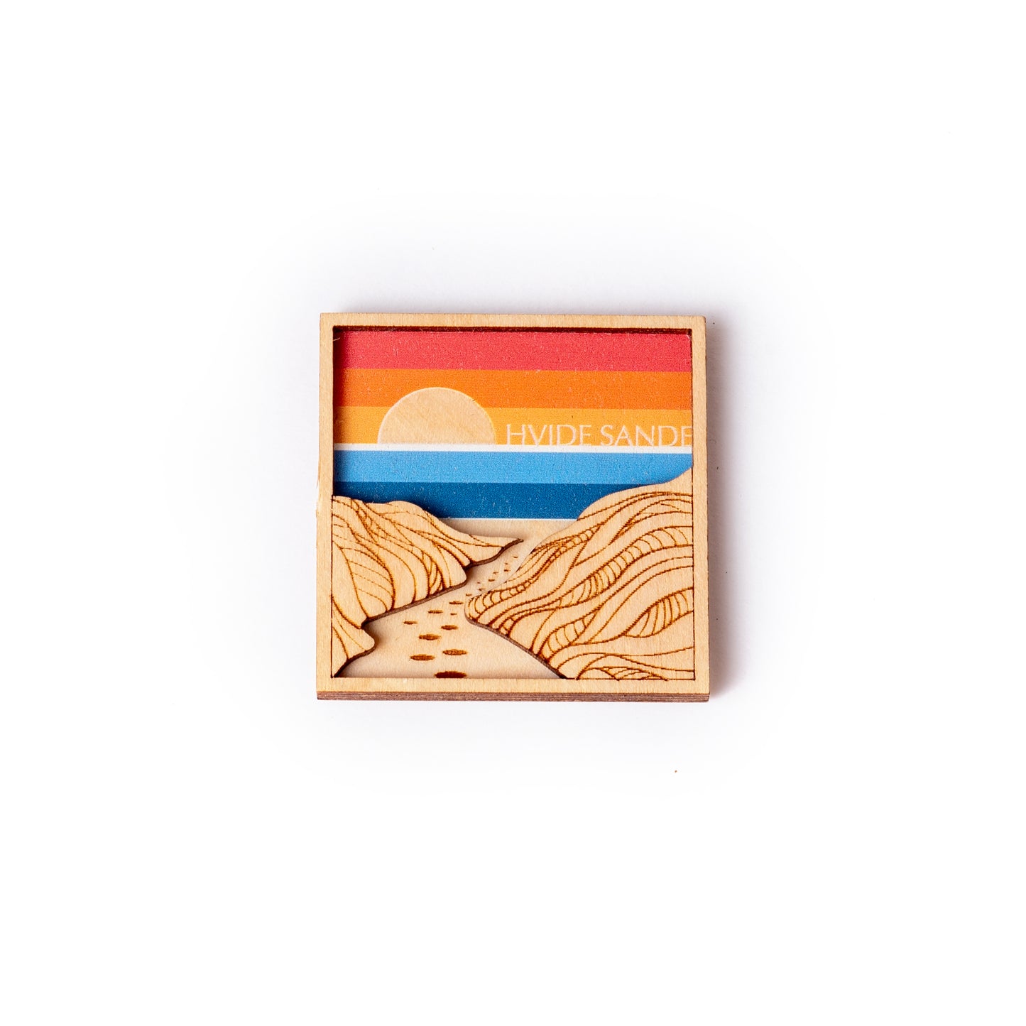 Stranden Solnedgang Hvide Sande Magnet