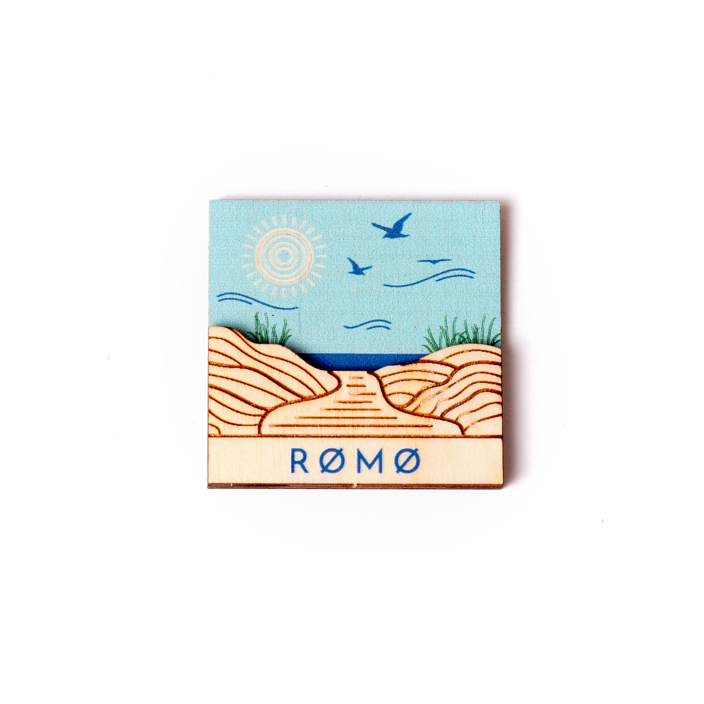 Stranden blå Rømø Magnet