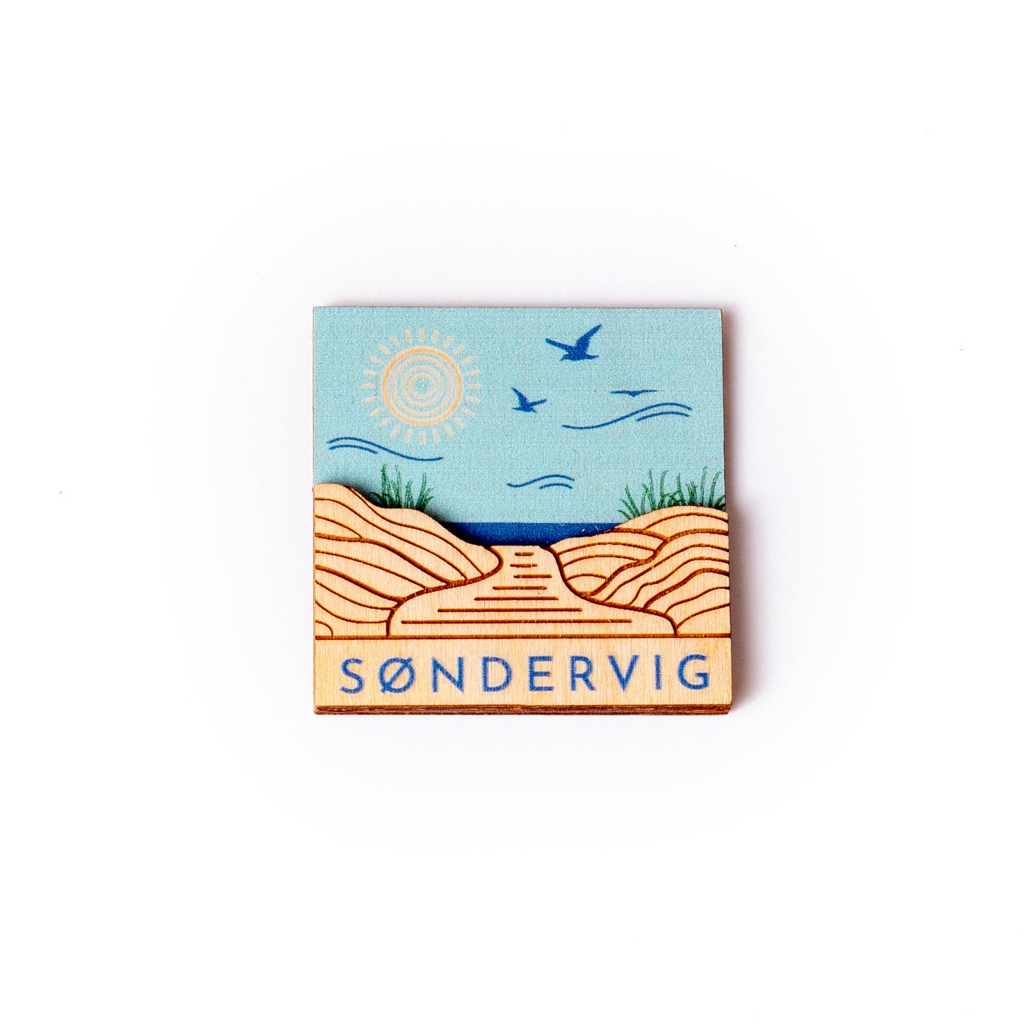 Stranden Blå Søndervig Magnet