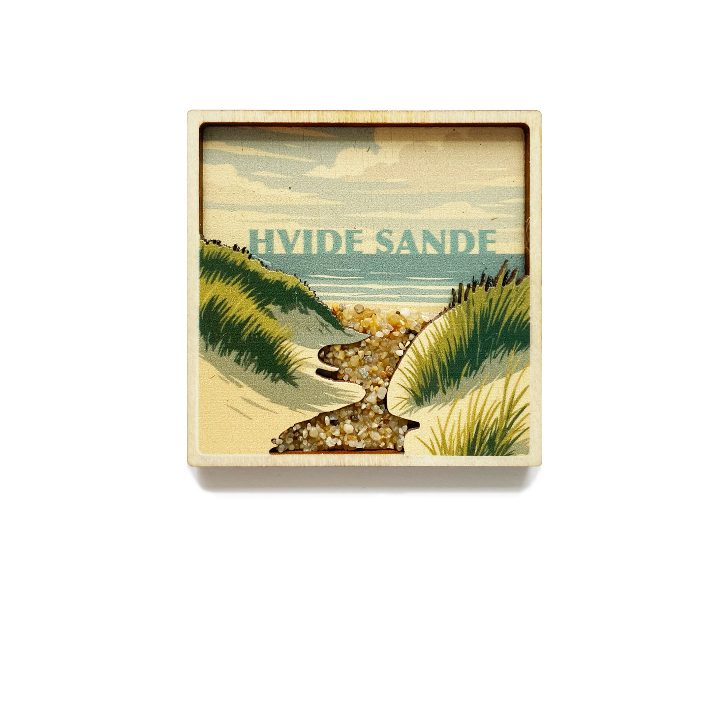 Stranden med sten Hvide Sande Magnet