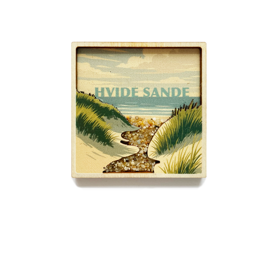 Stranden med sten Hvide Sande Magnet