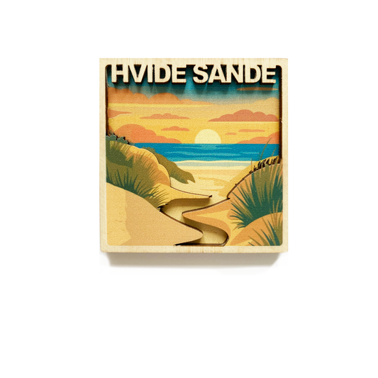 Stranden Solnedgang Hvide Sande Magnet